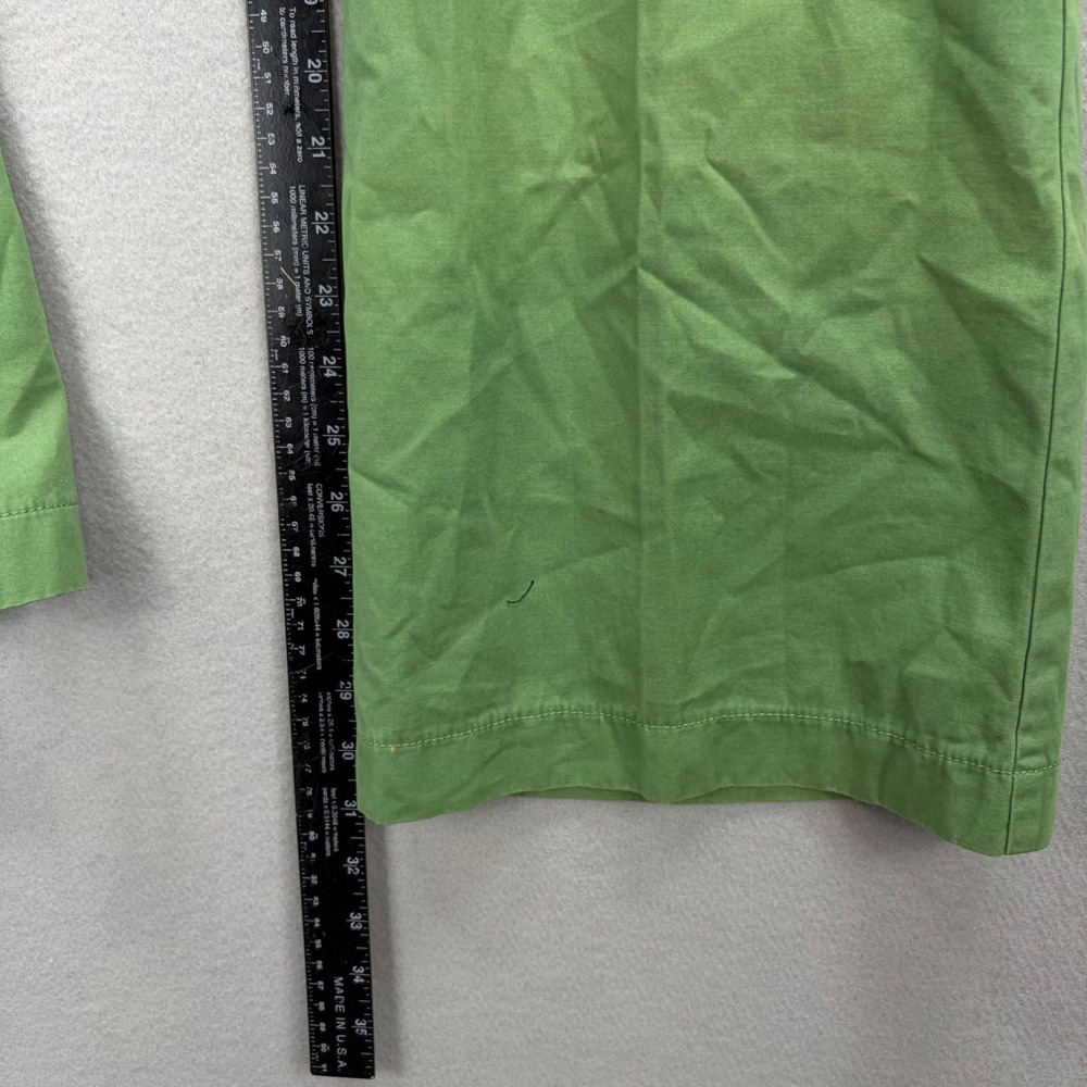 J.Crew Trousers Womens 12 Bright Green Wide Baggy Cotton Blend Chino Pants NEW - Picture 9 of 13
